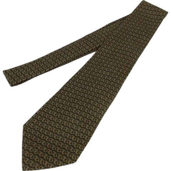 995145AP (S1) Chanel Tie Green Silk